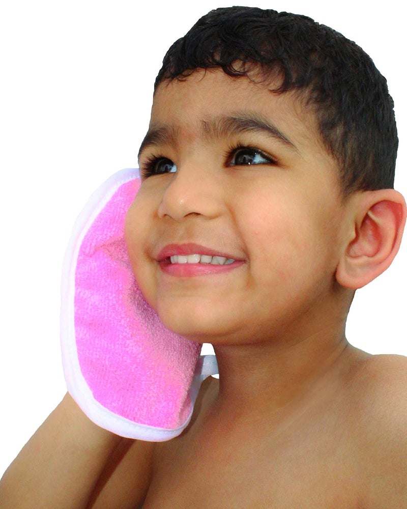 Unique Utilities U & U UNIQUE UTILITIES Microfiber Baby Bath Sponge Loofah | Shower Sponge for Newborns & Toddlers | Soft, Gentle & Quick-Dry Bathing Loofah (Pink) - Pack of 2 - Image 4