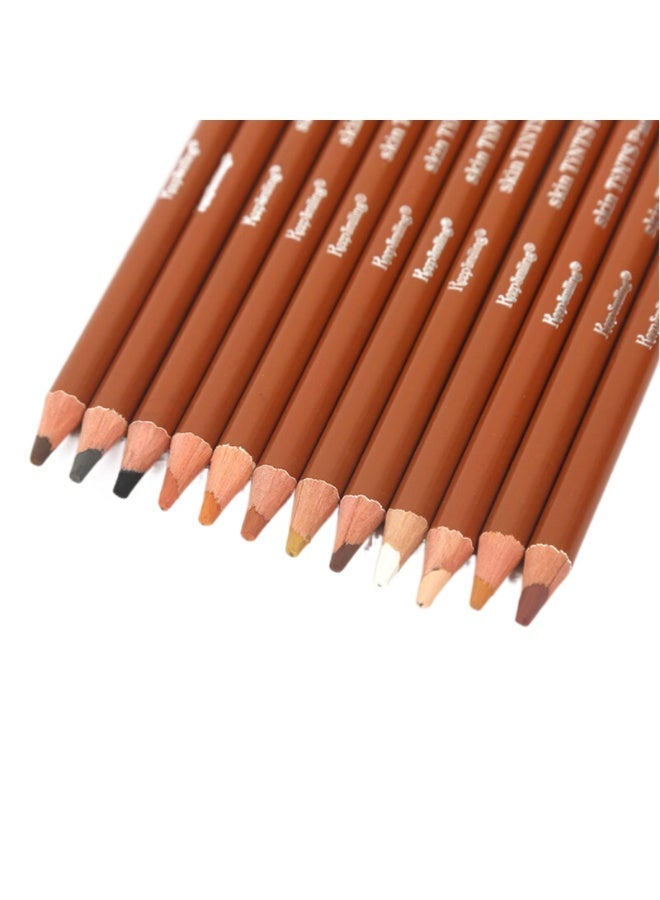 Keep Smiling Skin Tints Pastel Pencils, 12 Colours – High Quality & Non-Toxic - Image 3