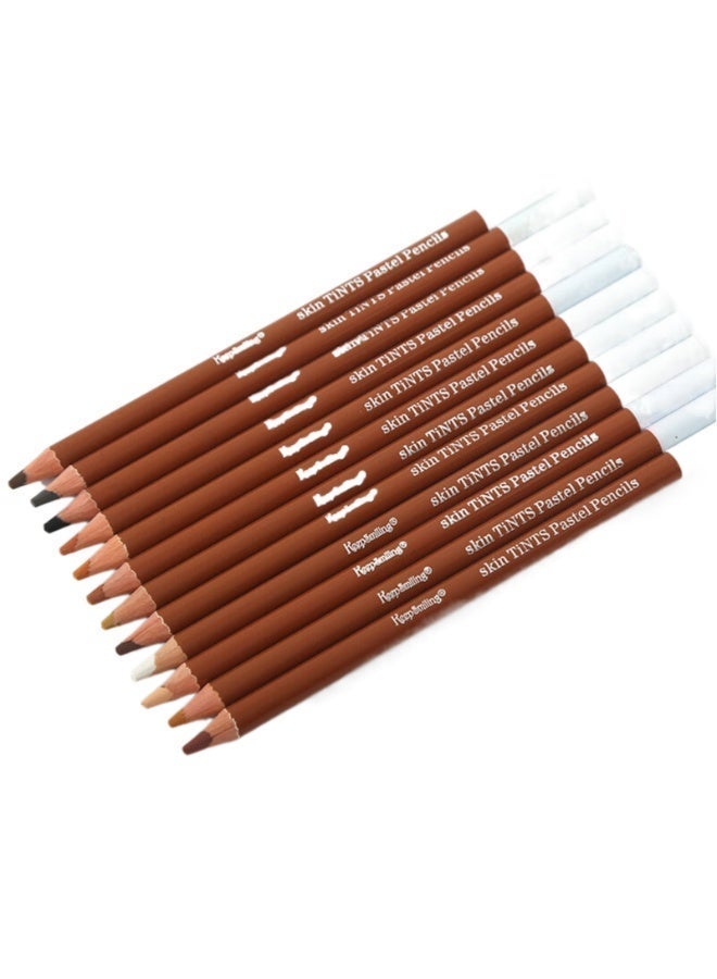 Keep Smiling Skin Tints Pastel Pencils, 12 Colours – High Quality & Non-Toxic - Image 4