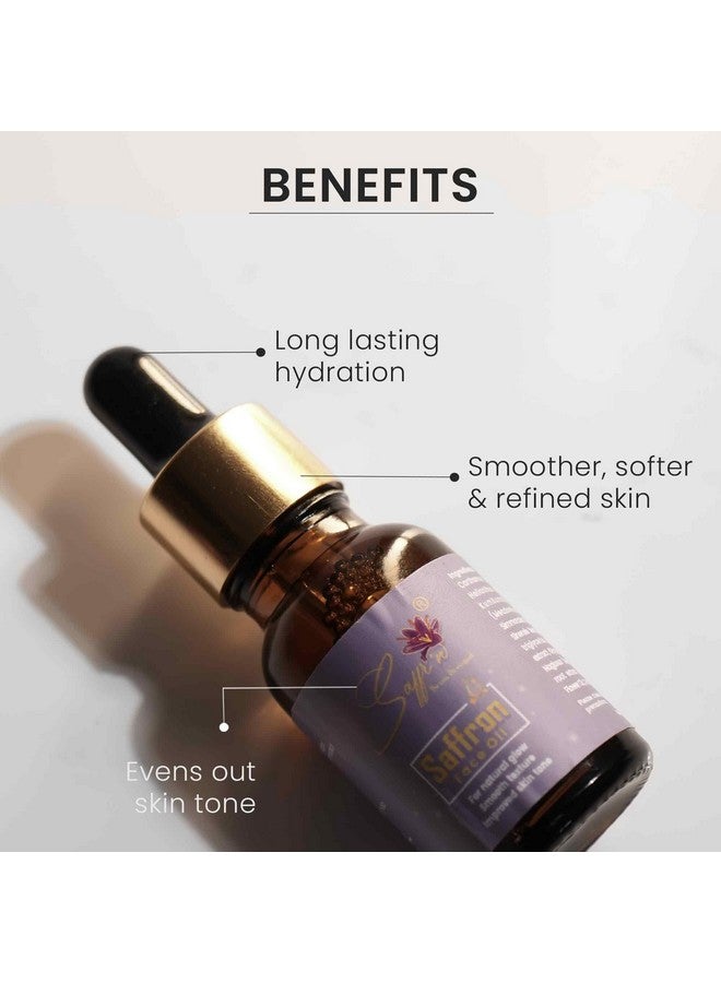 Saffr'n Brightening & Hydrating Face Oil with real and natural Saffron Strands, Squalene, Jojoba, Green Tea | 15ml - Image 5