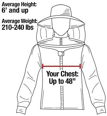 FOREST BEEKEEPING SUPPLY Bee Jacket with Veil - Natural Canvas Bee Suit Jacket with Elastic Waist & Cuffs, YKK Brass Zippers, 3 Utility Pockets. Removable Round Hood Interchangeable with Forest Beekeeping Suit. (Small) - Image 2