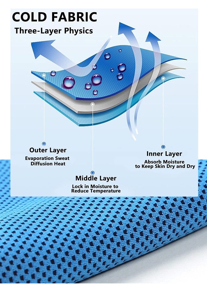SUNDAREE Microfiber Cooling Sport Towel ,Gym Towels Cooling Towel for Sweat, Quick Dry Workout Towels for Gym Neck and Face During Work, Camping, Yoga, Hot Weather Sport Headscarf  - Image 5