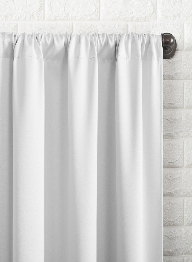 Sun Zero Bergen Theater Grade Extreme 100% Blackout Rod Pocket Curtain Panel, 40" x 63, White - Image 3