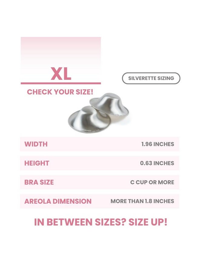 Silverette SILVERETTE The Original Silver Nursing Cups, Nipple Covers for Breastfeeding, XL  - Image 2