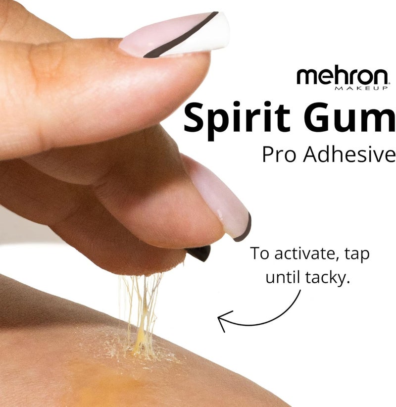 Mehron Spirit Gum Liquid Adhesive - 133 ml Amber Resin for Costumes and Theatrical Use - Image 3
