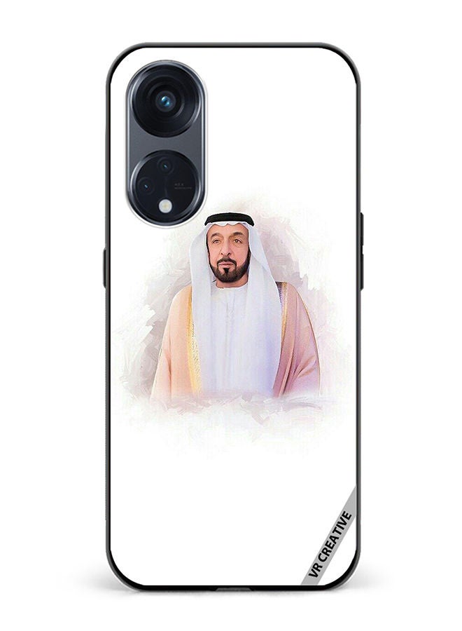 VR CREATIVE Protective Case Cover For Oppo Reno8 T 5G Sheikh Khalifa Bin Zayed Bin Sultan Al Nahyan Design Multicolour - Image 1