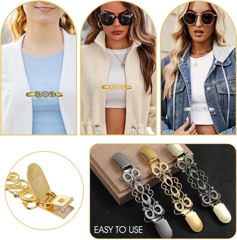 Bukela 3 Pcs Dress Clips, Dress Cinch Clips Waist Cincher Clip Shirt Clips for Women Clothing Shawl Clips - Image 2