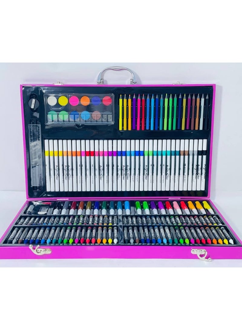 شنطة الوان كرومي  الالوان السوبر  الشنطة المتكاملة اللي فيها جميع الالوان فيها الالوان الشمع و الوان المياه الوان خشب  فيها : ١٨٠ قطعه تلوين  مقاس الشنطة : ٢٩*٤٦ سم - Image 1