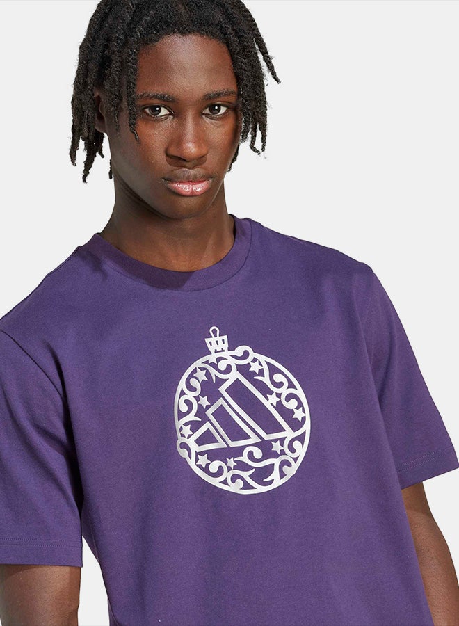 Adidas Holiday Metallic Graphic T-Shirt - Image 5