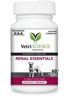 VetriScience Laboratories Renal Essentials Kidney Supplement For Dogs  Kidney And Urinary Tract Support, Dog Kidney Supplement With Astragalus Root, Nettle And Herbs, Ut Health  - Image 1