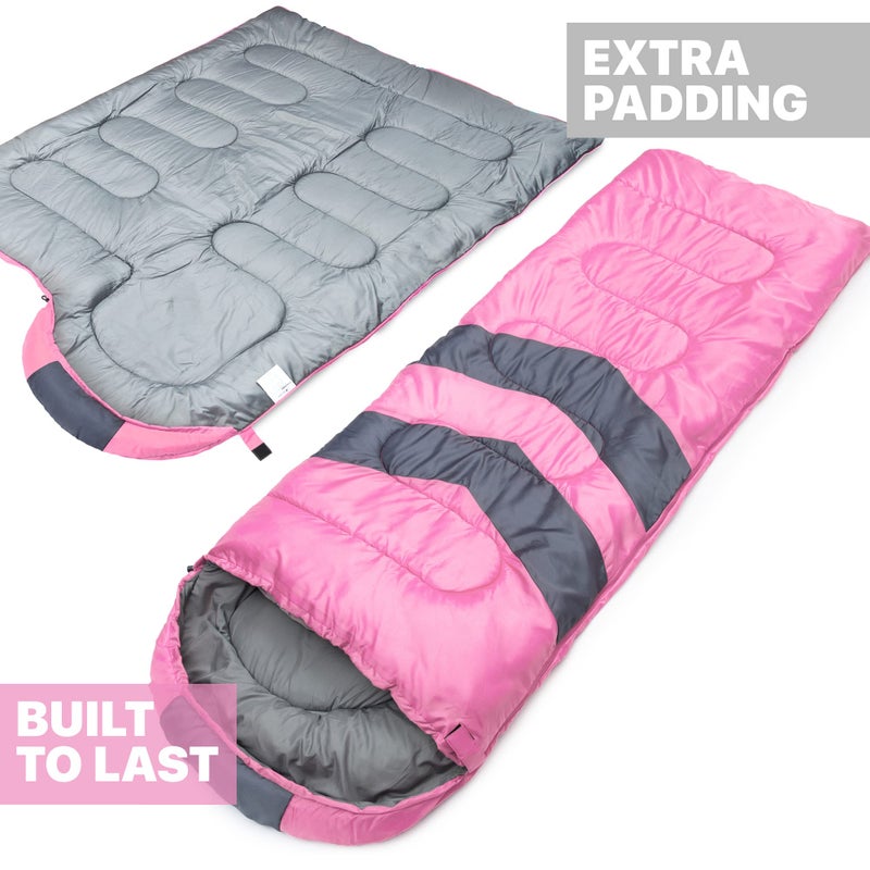 MalloMe Sleeping Bags for Adults Cold Weather & Warm - Backpacking Camping Sleeping Bag for Kids 10-12, Girls, Boys - Lightweight Compact Camping Essentials Gear Accessories Hiking Sleep Must Haves - Image 3