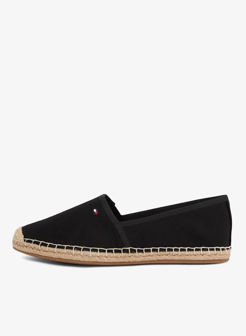 Tommy Hilfiger Black Flag Embroidery Canvas Espadrilles for Women | Best Price UAE
