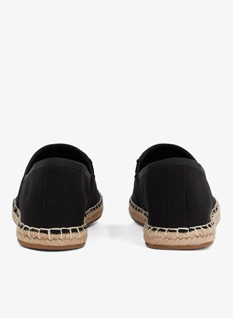 Tommy Hilfiger Black Flag Embroidery Canvas Espadrilles for Women | Best Price UAE