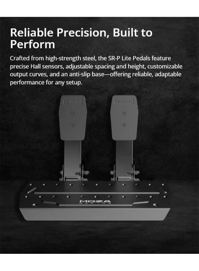 Moza مجموعة عجلة القيادة والدواسات R5 - قاعدة عجلة قيادة مباشرة 5.5Nm، عجلة سباق ES مقاس 11 بوصة، دواسات مزدوجة SR-P Lite، مشبك مكتب - محاكي سباق شامل للكمبيوتر الشخصي و Xbox - Image 5