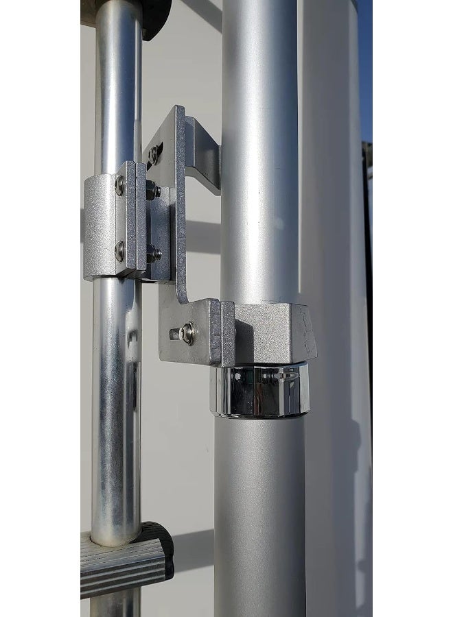 Eez Rv Products Aluminum Flag And Wind Sock Pole Mount For Rv Ladders - Adjustable - Image 2