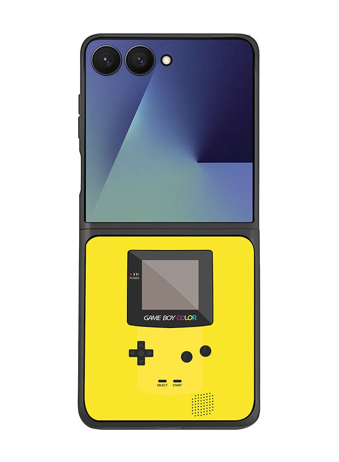 Stylizedd For Samsung Galaxy Z Flip7 Case,Slim fit Camera Protection, Shockproof Thin Phone cover  - Gameboy Color - Yellow
