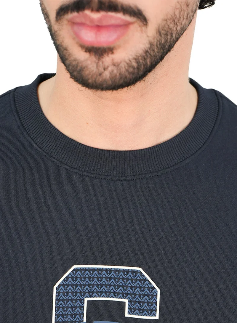 GIORDANO  Men’s Relaxed French Terry Crew Neck Printed Pullover for Men | Best Price UAE