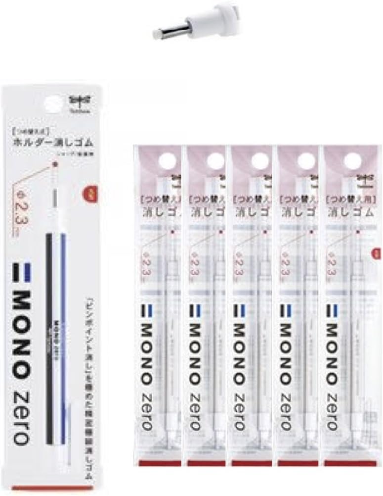 Tombow Mono Zero PenStyle Eraser 1 PenEraser  10 Refills 23mm Round tip - Image 1
