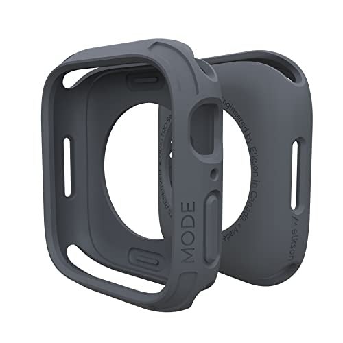 elkson Made for Apple Watch 45mm Bumper Case, Quattro 2.0 Series Rugged Case for Apple Watch and iWatch Series 9 8 7, Military Grade Durable Protective Cover, Flexible Shock Proof, Grey - Image 2