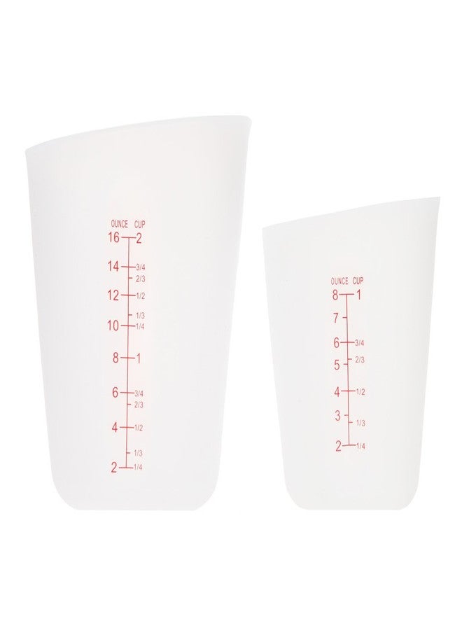 Korlin Good Grips Squeeze and Pour Silicone Measuring Cup Set - 1 and 2 Cup Capacity - Image 1