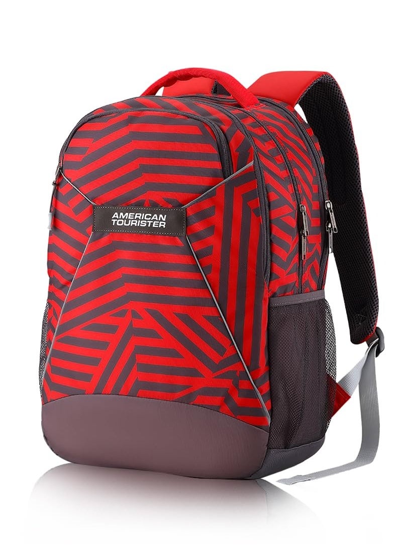 AMERICAN TOURISTER American Tourister 32.5 Ltrs Large Size Standard Backpack (Amt Mist Sch Bag03 Red), Dark Red  - Image 1