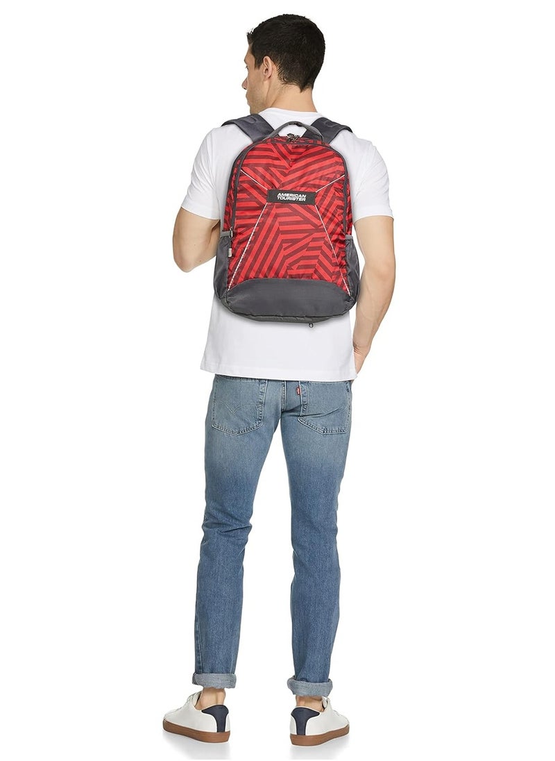 AMERICAN TOURISTER American Tourister 32.5 Ltrs Large Size Standard Backpack (Amt Mist Sch Bag03 Red), Dark Red  - Image 4