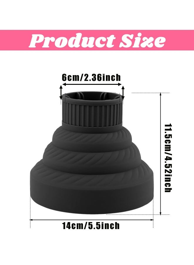 قطعتان من السيليكون لمجفف الشعر، موزع مجفف الشعر القابل للطي، ملحق موزع مجفف الشعر الاحترافي - Image 2