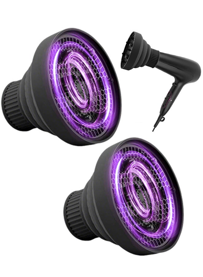 قطعتان من السيليكون لمجفف الشعر، موزع مجفف الشعر القابل للطي، ملحق موزع مجفف الشعر الاحترافي - Image 1