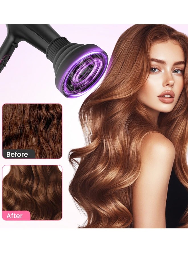 قطعتان من السيليكون لمجفف الشعر، موزع مجفف الشعر القابل للطي، ملحق موزع مجفف الشعر الاحترافي - Image 5