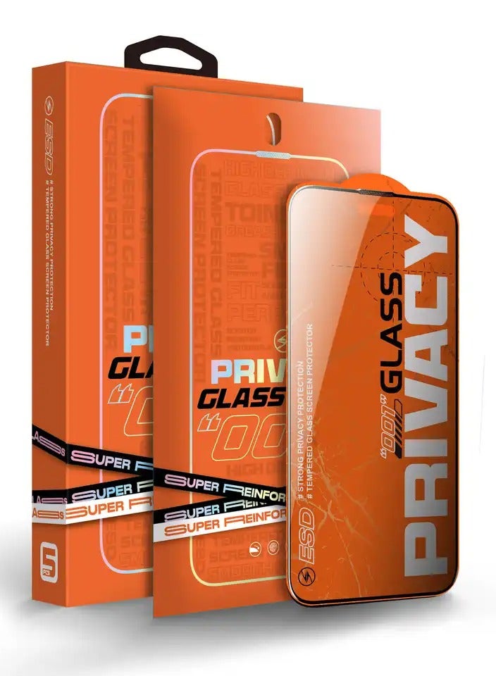 AJYAL PRIVACY Screen Protector For iPhone 15 PRO Tempered Glass Screen Protector [Bubble Free] Anti-Glare, Scratch Resistant [Full Coverage] (IPHONE 15 PRO) PRIVACY - Image 2