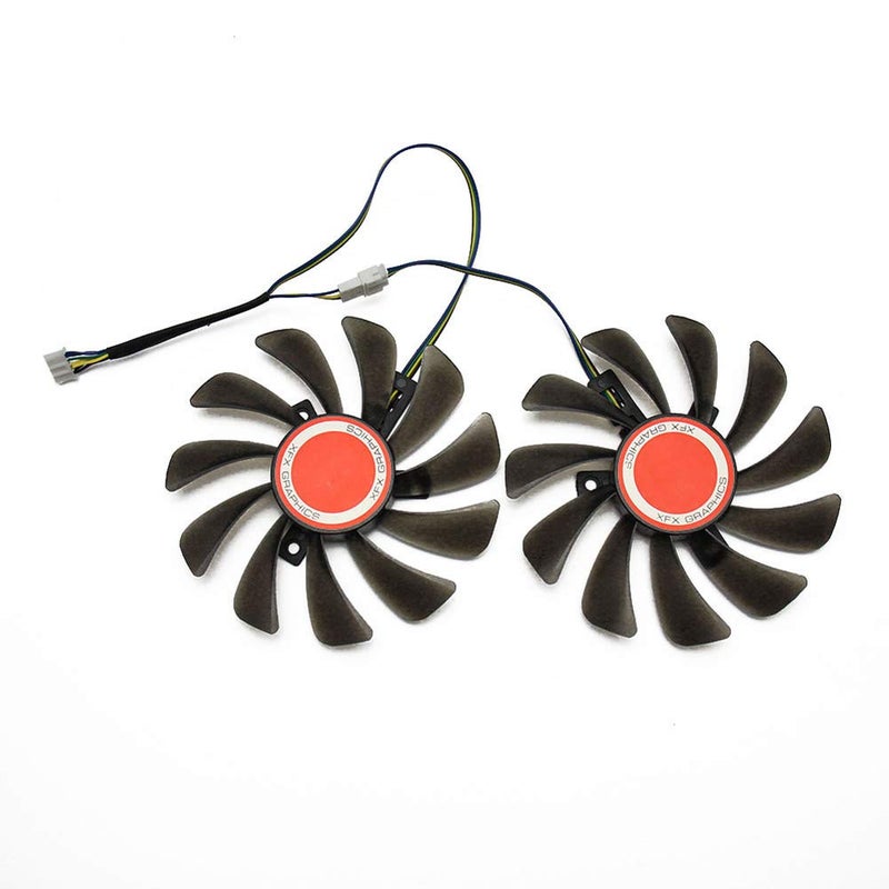 CCTVA 2PCS/lot 95MM FDC10U12S9-C CF1010U12S Cooler Fan Replace for XFX AMD Radeon RX 580 590 RX580 RX590 Graphics Card Cooling Fan - Image 1