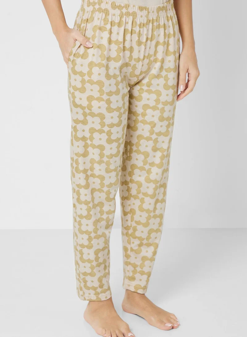 Ginger Graphic T-Shirt And Pyjama Set