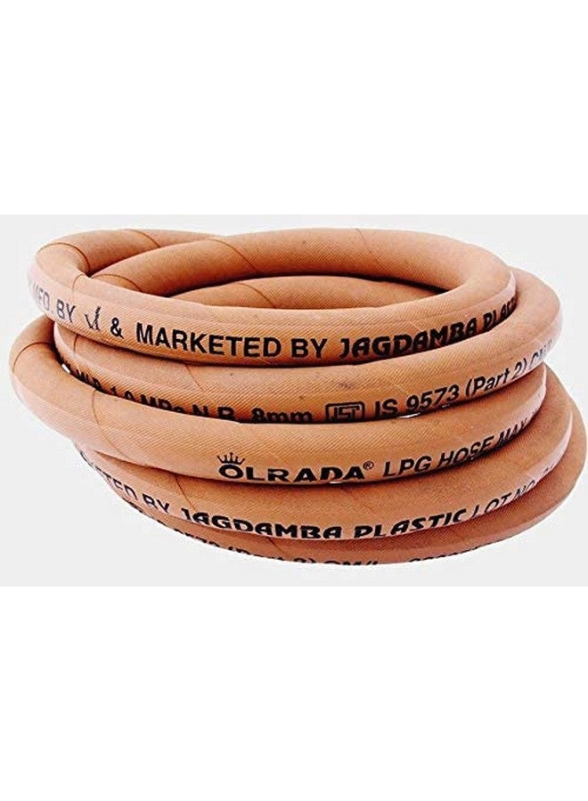 OLRADA Olrada Reinforced Steel Wire Lpg Hose-Gas Pipe with Clamp Pipe Length 5 Miter (195 inch) (ISI Marked)  - Image 1