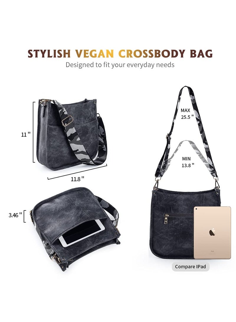 Vegan Leather Bag, Crossbody Fashion Shoulder Bag, Chest Purse with Adjustable Strap - Image 3