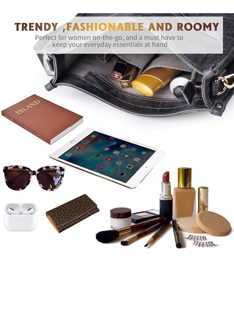 Vegan Leather Bag, Crossbody Fashion Shoulder Bag, Chest Purse with Adjustable Strap - Image 4