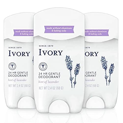 Ivory Deodorant, Hint of Lavender, 2.4 Ounce (Pack of 3) - Image 1