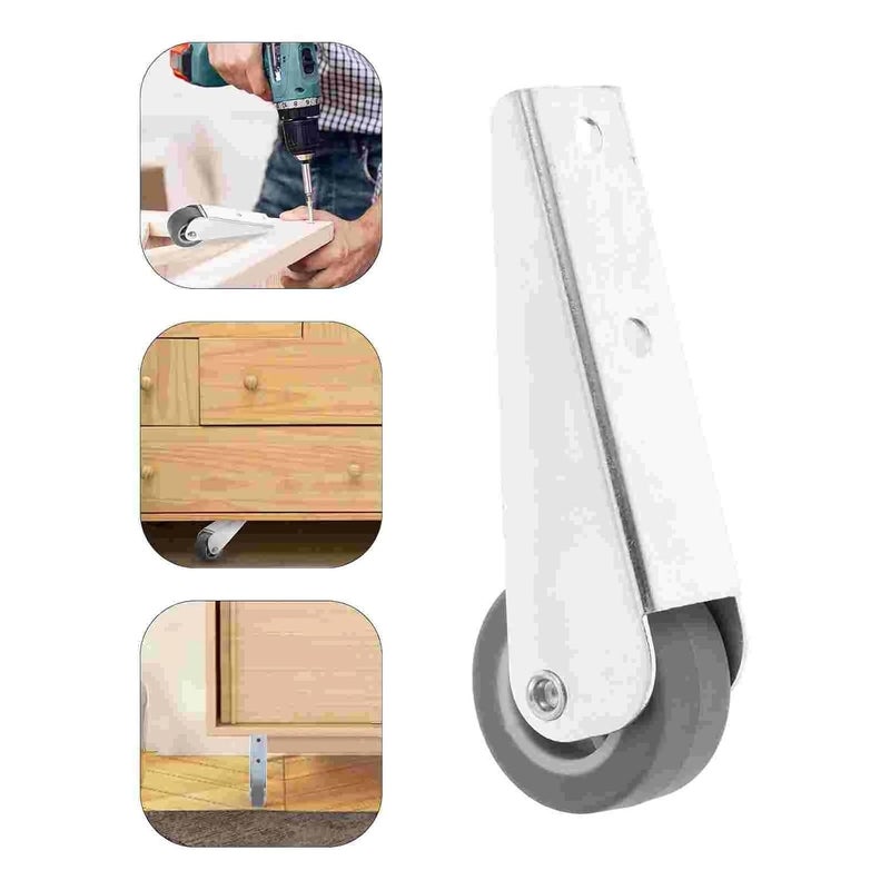 بوابات الفضة قوالب 6 قطع عجلات دوارة لأبواب الخشب إصلاح مسار الأثاث - Image 3