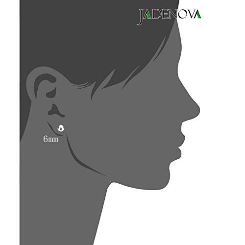 JADENOVA 925 Sterling Silver Earrings Silver Studs Ball Earrings for Women (6mm, 1 Pair) - Image 4