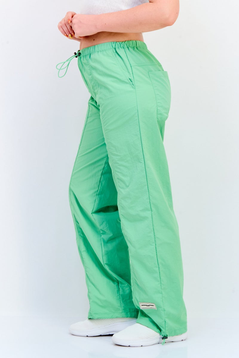 The Giving Movement Women Regular Fit Brand Logo Track Pants, Light Green - Image 4