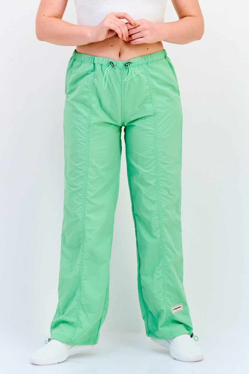 The Giving Movement Women Regular Fit Brand Logo Track Pants, Light Green - Image 1