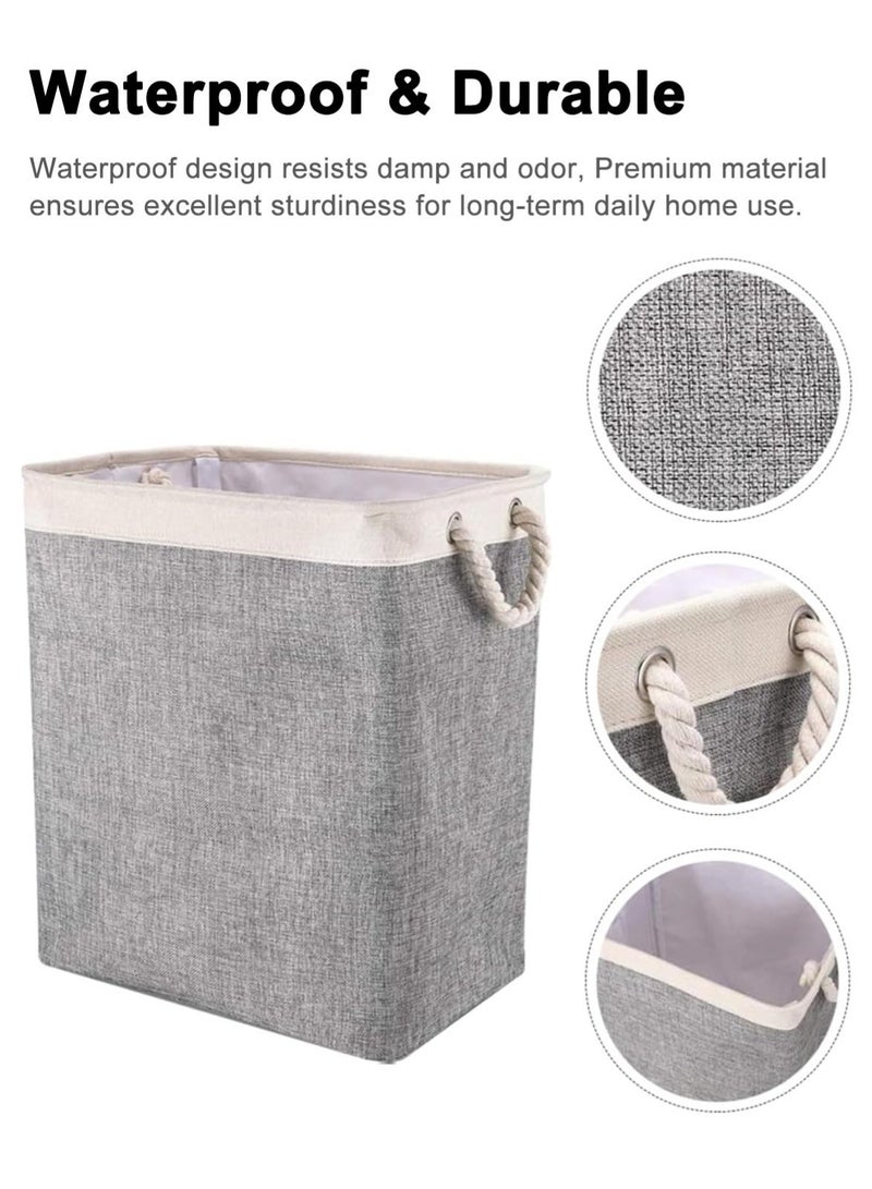 Homify Large Laundry Basket Waterproof, Freestanding Laundry Hamper 65L, Foldable Laundry Bin with Handles and Brackets, Collapsible Dirty Clothes Basket for Clothes Toys Storage - Image 4