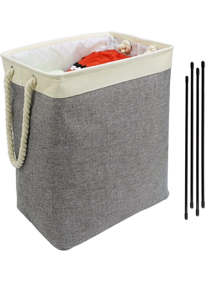 Homify Large Laundry Basket Waterproof, Freestanding Laundry Hamper 65L, Foldable Laundry Bin with Handles and Brackets, Collapsible Dirty Clothes Basket for Clothes Toys Storage - Image 1