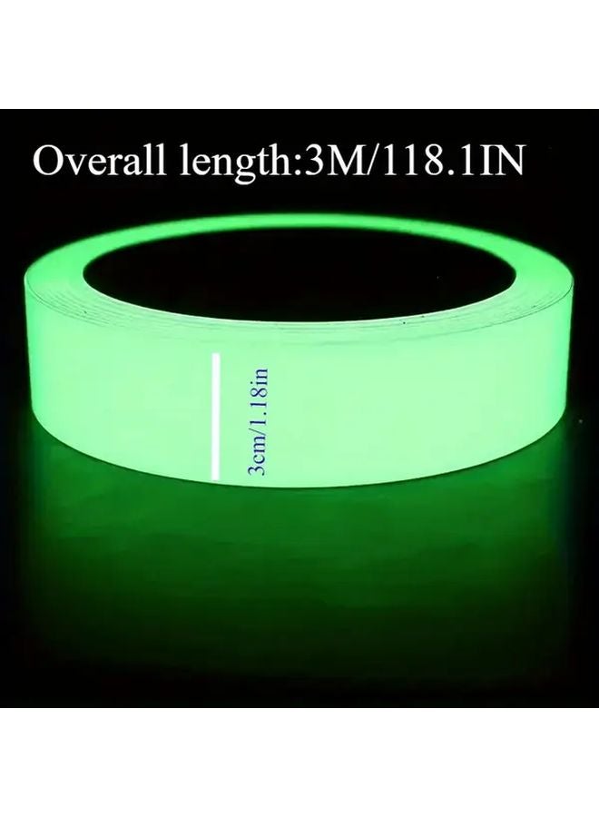 شريط يتوهج في الظلام 1 لفة 1 18 بوصة × 118 11 بوصة أخضر نيون ذاتي اللصق للسلامة - Image 4