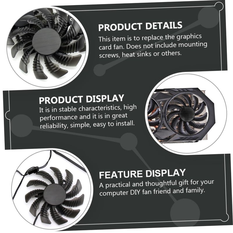 GALPADA Replacement Gpu Air Cooler Fan 75mm Pld08010s12h Compatible Graphic Card Cooling Fan for Computer Gaming Video Card Cooling - Image 2