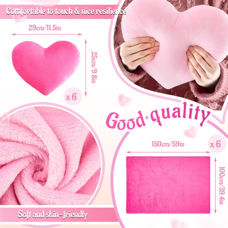 Fanfanwin 48 Pcs Sleepover Party Supplies Spa Birthday Slumber Pajamas Galentines Party Favors Coquette Throw Blanket Pillow Headband Scrunchies Eye Mask Cup Socks(40 Hot Pink, 8 Pink,Solid Color) - Image 2
