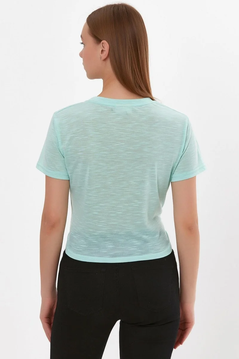 الكسندر جاردي Printed Lace-Up T-Shirt (B22-24300)