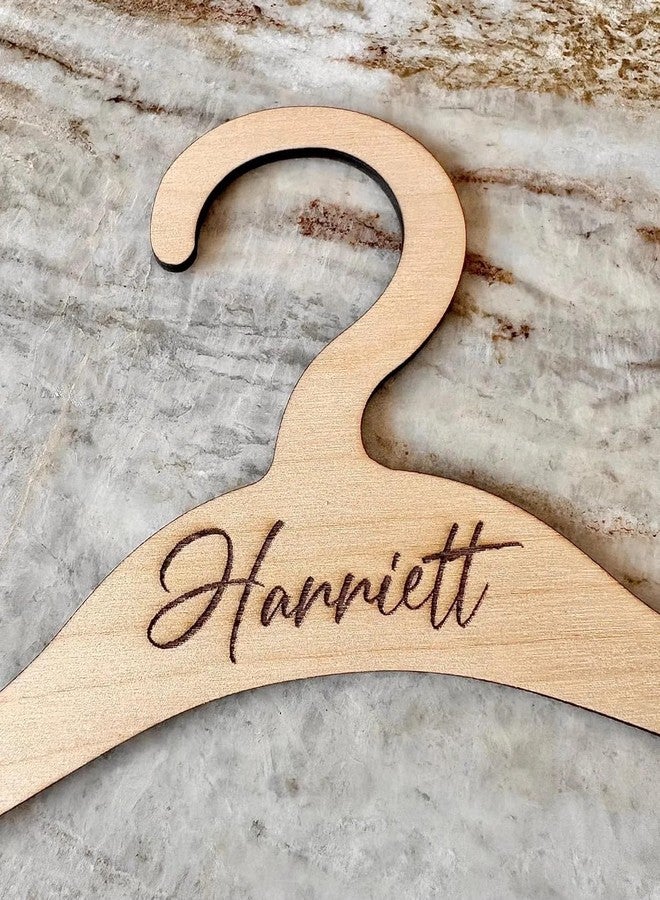 Curious Button Personalised Wooden MDF Hanger, Baby Hanger, Children’s Hangers, Wooden Hangers for Baby or Children’s Room, Size 10.62X5.51 Inch - Image 1