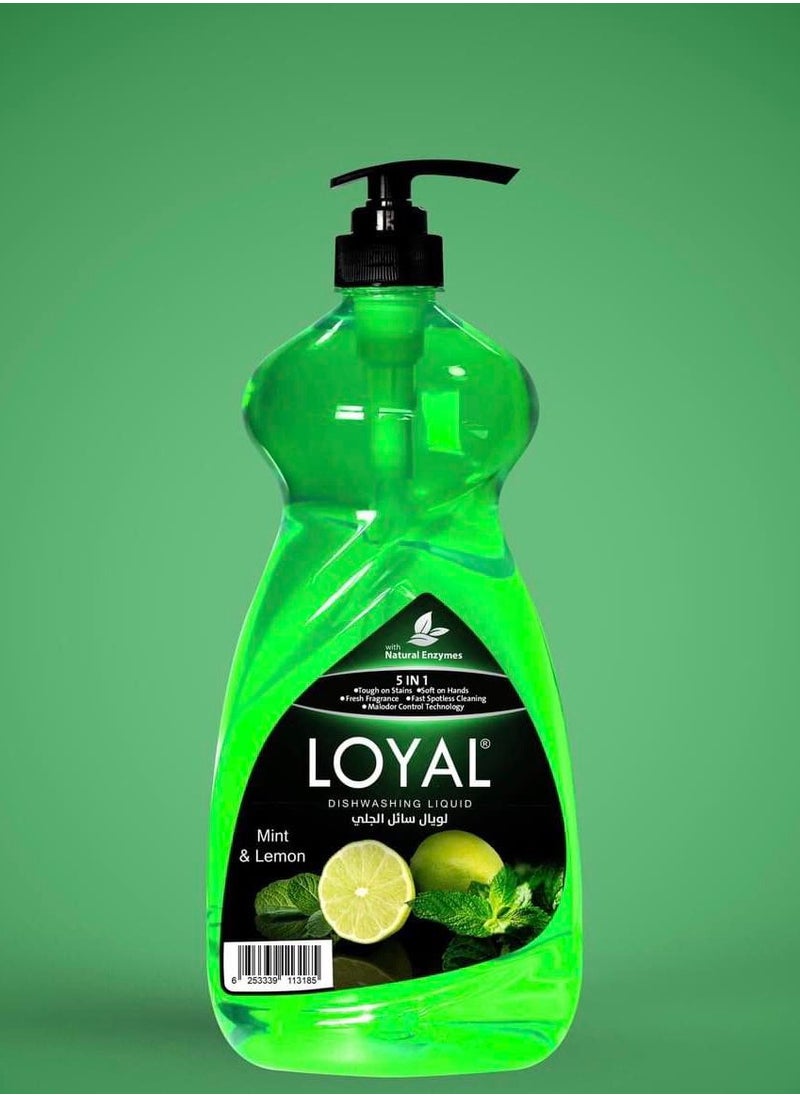 loyal 5 In 1 Dishwashing Liquid With Mint & Lemon Fragrance 1.5 Ltrs  - Image 2