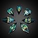 CRITALLIC 7PCS Diamond DND Dice SetTransparent Sharp Edge Die Set DD RPG Polyhedral Dicefor TTRPG Games Roleplaying GamesGreen - Image 2