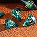 CRITALLIC 7PCS Diamond DND Dice SetTransparent Sharp Edge Die Set DD RPG Polyhedral Dicefor TTRPG Games Roleplaying GamesGreen - Image 4